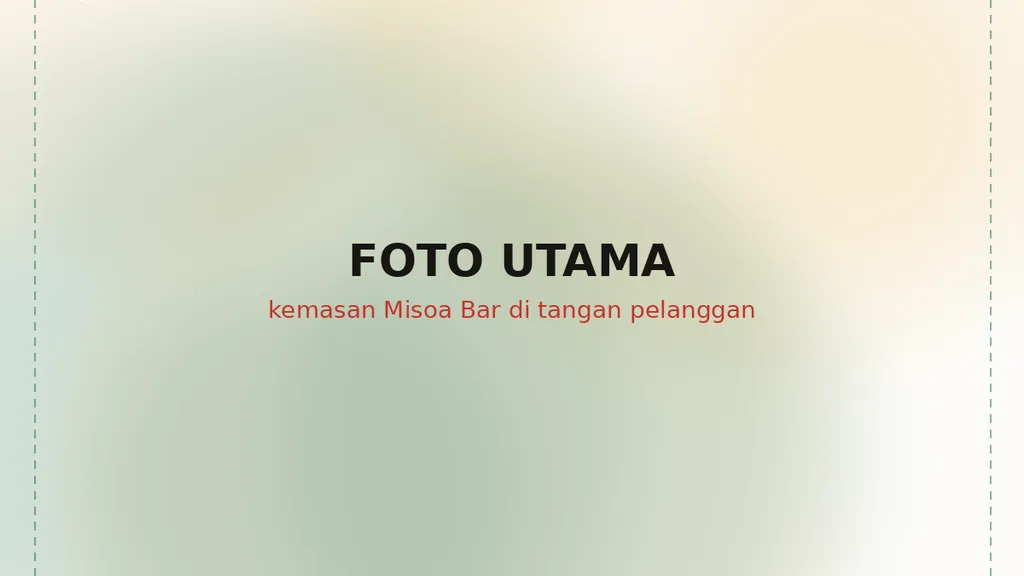 Kemasan Misoa Bar di meja outlet